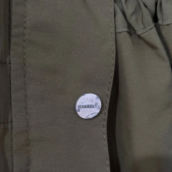 SANCTUARY ARMY GREEN RAIN COAT SIZE SMALL - Picture 6 of 15